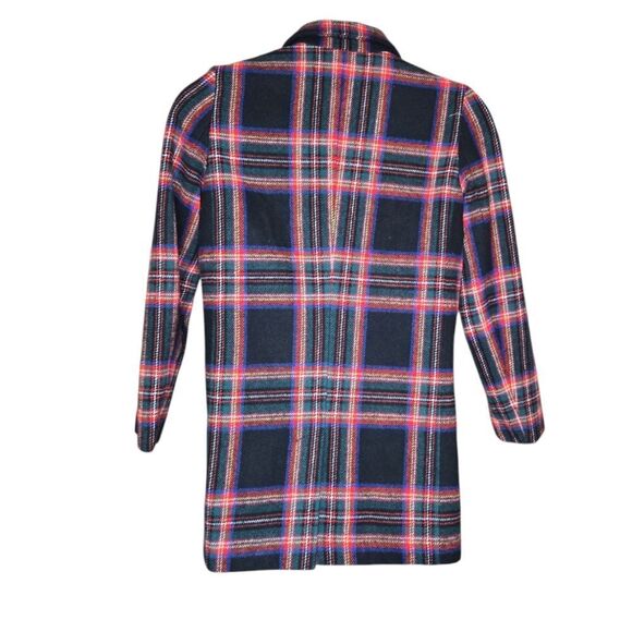 DOLLS KILL Current Mood mutual disrespect tartan plaid wool peacoat S - Picture 3 of 9